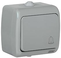 Выключатель кнопочный накладной IEK Aquatic ВС-20-1-3-А 1-кл. IP54 серый картинка